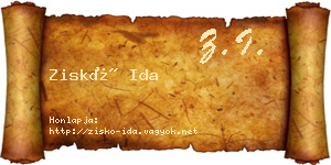 Ziskó Ida névjegykártya